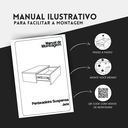 Ver imagem 3 de Penteadeira Suspensa com Gaveta – Porta Maquiagem de Parede Branca para Quarto