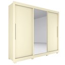 Ver imagem 4 de Guarda Roupa Casal 3 Portas com 1 Porta Espelho Royale Off White- Gelius