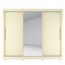 Ver imagem 5 de Guarda Roupa Casal 3 Portas com 1 Porta Espelho Royale Off White- Gelius