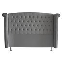 Ver imagem 3 de Kit Cabeceira de Cama Box e Calçadeira Baú Luxo King 195 Cm Suede Prata do Lar Móveis