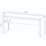 Mesa para Escritório Escrivaninha 180cm Me4185 Preto Tecnomobili para Estudos Computador - 5