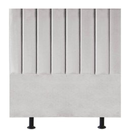 Cabeceira Estofada Cama Box Solteiro 100 Cm Sophia Suede:cinza Claro - 2 Cabeceira Estofada Cama Box Solteiro 100 Cm Sophia Suede:cinza Claro - 2