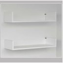Ver imagem 1 de Kit 2 prateleiras MDF 60x10x15 Branco Livros Sala Quarto Decoração