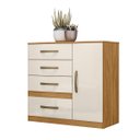 Ver imagem 2 de Cômoda Sapateira com 4 Gavetas 1 Porta 98x100cm Vênus Moval Freijó Off White