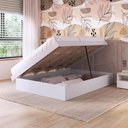 Ver imagem 2 de Cama Casal Flutuante 142,2cm com Box Baú para Armazenamento Cor:branco