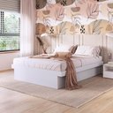 Ver imagem 1 de Cama Casal Flutuante 142,2cm com Box Baú para Armazenamento Cor:branco
