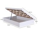 Ver imagem 6 de Cama Casal Flutuante 142,2cm com Box Baú para Armazenamento Cor:branco
