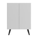 Ver imagem 6 de Gabinete Banheiro 2 Portas Retrô 63cm Multimóveis MP5006 Branco/Preto