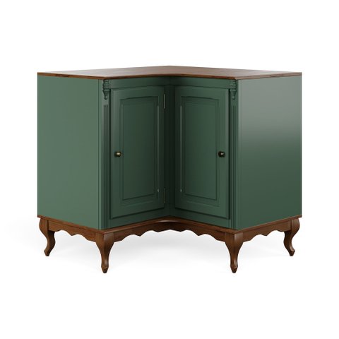 Balcão de Canto Hannover - 60707 Mmj-lz Lz-verde Musgo/imbuia
