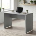 Ver imagem 1 de Mesa Escrivaninha Retangular Escritório Pé Painel Passa Cabos F5 Office 120cm Cinza