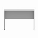 Ver imagem 2 de Mesa Escrivaninha Retangular Escritório Pé Painel Passa Cabos F5 Office 120cm Cinza