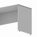 Ver imagem 3 de Mesa Escrivaninha Retangular Escritório Pé Painel Passa Cabos F5 Office 120cm Cinza