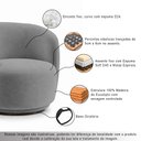 Ver imagem 5 de Kit 2 Poltronas Decorativas Sala de Estar Melissa Giratória Bouclê Cinza M1 - Monari Design