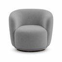 Ver imagem 2 de Kit 2 Poltronas Decorativas Sala de Estar Melissa Giratória Bouclê Cinza M1 - Monari Design