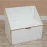 Banco com Baú Infantil Organizador de Brinquedos Branco Mdf - 2