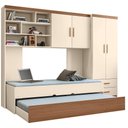 Ver imagem 1 de Quarto Infantil Chiara com Cama Auxiliar Off White Carvalho - Phoenix