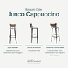 Kit 3 Banquetas 80cm para Balcão Ilha Bancada Área Gourmet Encosto em Junco Banco Itagold - 3
