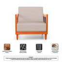 Ver imagem 7 de Kit Poltrona e Sofá Varanda Samoa Madeira Maciça com Cordas Náutica Linho Rústico Areia - Desk Desig