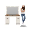 Ver imagem 4 de Penteadeira Camarim Liz com Espelho LED 7 Gavetas Off White e Freijo