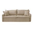 Ver imagem 6 de Sofá Cama Linho em Madeira Eucalipto 200cm Braço 20cm Arizona Meu Sofá Online