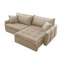 Ver imagem 4 de Sofá Cama Linho em Madeira Eucalipto 200cm Braço 20cm Arizona Meu Sofá Online