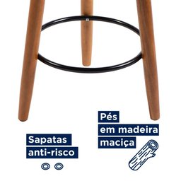 Kit 3 Banquetas Alta Milão Bar Cozinha Balcão Couro Pu - 7