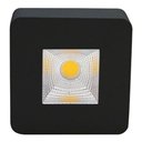 Ver imagem 1 de Kit 4 Luminatti - Spot Led Sobrepor Quadrado 5w 3000k Bivolt Preto Teto e Móveis