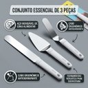 Ver imagem 6 de Kit 3 Espatulas Confeiteiro Aço Inox Bolo Torta Lasanha