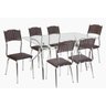 Conjunto Mesa com Tampo de Vidro e 6 Cadeiras Flávia Fil Móveis - 2