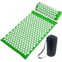 Ver imagem 1 de Conjunto Relaxante Doméstico: Tapete e Travesseiro Acupress Brasil "verde" Tamanho Grande