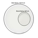 Ver imagem 3 de Globo Lustre Bolinha Em Vidro Leitoso Orby 12x12 cm