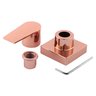 Kit 2 Acabamento para Banheiro Alavanca Quadrado Rose Gold Brilhante Registro Chuveiro Padrão Deca - 5