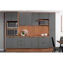 Ver imagem 1 de Cozinha Modulada Carraro Bella Carraro 9 Peças C9P24 Nogal/Cinza