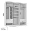 Ver imagem 3 de Guarda-Roupa 3 Portas com Espelho Araçá CabeCasa MadeiraOriginals Branco