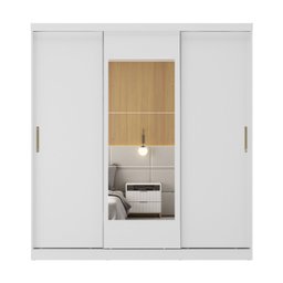 Guarda-roupa 3 Portas com Espelho Araçá Cabecasa Madeiramadeira - 2