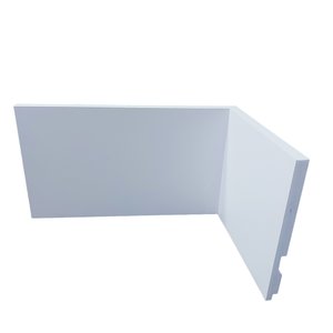 Rodapé de Poliestireno 12cm de Altura Branco Liso por Metro - Formix 3d