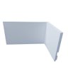 Rodapé de Poliestireno 12cm de Altura Branco Liso por Metro - Formix 3d - 1