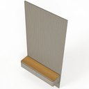 Ver mais imagens de Painel Ripado para TV 60 pol com Bancada Suspensa Orgânica 141cm Slats L05 Tauari Gris Fosco - Lyam