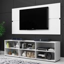 Ver imagem 1 de Rack Estante Grande C/ Painel Branco P/ Tv Até 55 Polegadas