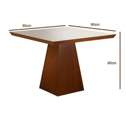Mesa de Jantar Prada 90x90 com 4 Cadeiras Riveira Lj Móveis - 3