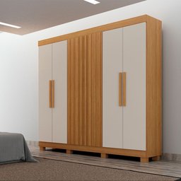 Guarda Roupa 6 Portas Delta Mdf Ripado Leifer - 1