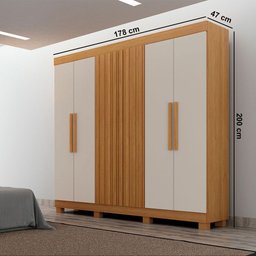 Guarda Roupa 6 Portas Delta Mdf Ripado Leifer - 2