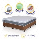 Ver imagem 3 de Conjunto Box Marrom Luanda Cinza Espuma D28 King 193x203x62 - King House