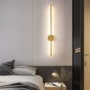 Ver imagem 2 de Luminária de Parede Interna Arandela Led 14w Linea Dourada Moderna com 3 Cores de Luz Bivolt