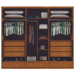 Guarda Roupa Casal 6 Portas Paris Bianchi Móveis: Nature - 2