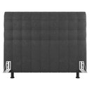 Ver imagem 1 de Cabeceira Cama Box Casal Queen Size Dahlia 160cm com Frame Suede Cinza Escuro - Abmaza