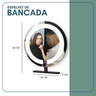 Espelho Bancada Redondo 60cm com 2 Leds Touch Reduna - 3