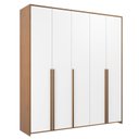 Ver imagem 1 de Guarda-Roupa de Bebê 5 Portas Modulados Marrom/Branco/Mel