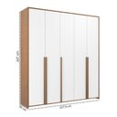Ver imagem 2 de Guarda-Roupa de Bebê 5 Portas Modulados Marrom/Branco/Mel