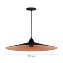 Ver imagem 2 de Kit 3x Luminária Pendente Preto Chapéu Chinês Industrial 50cm